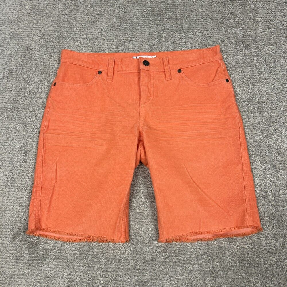 Carve Designs 10” Oahu Shorts Womens 2 Orange Corduroy Organic Cotton Bermuda